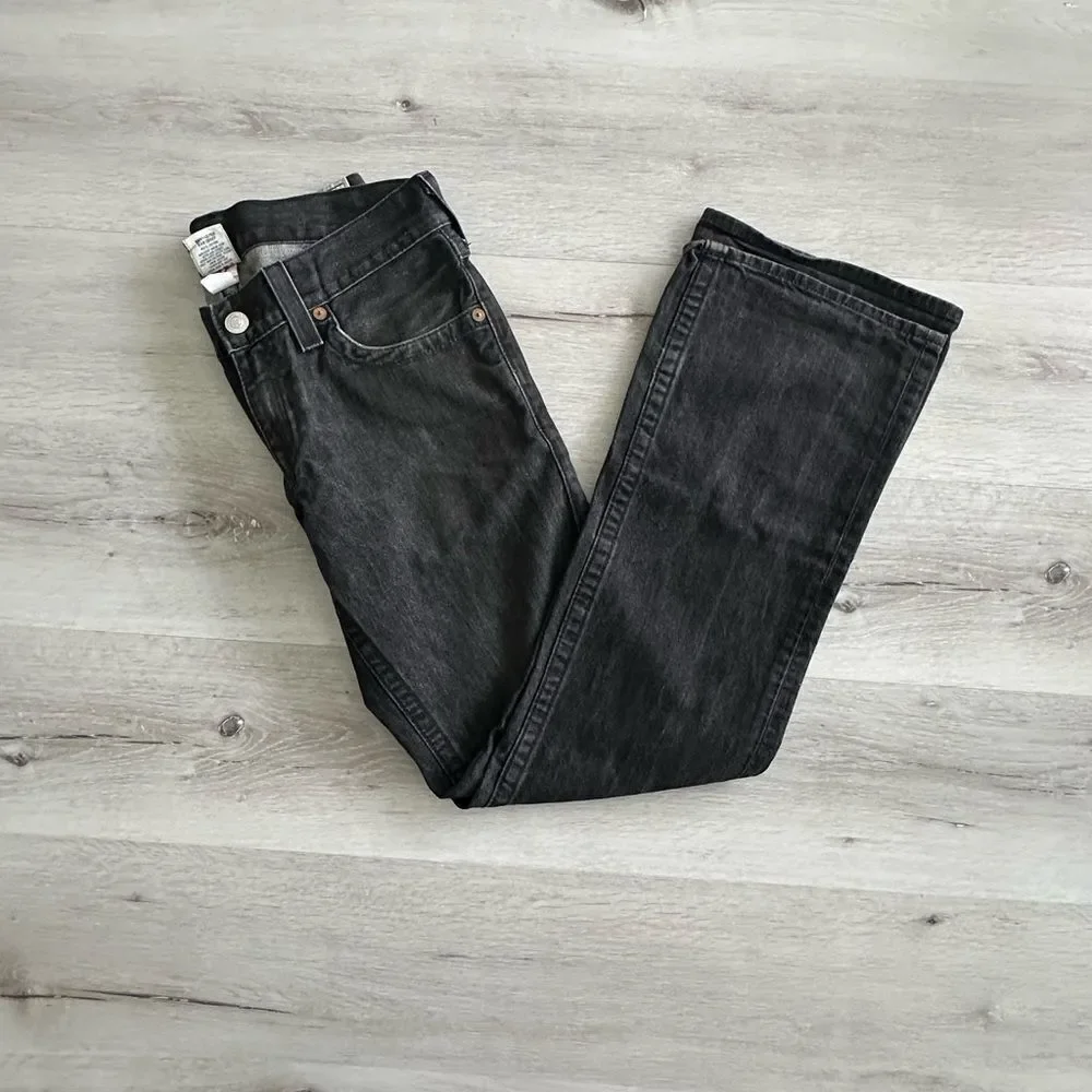 True Religion Billy Single Needle Bootcut Jean BLACK‎ 30 NWOT